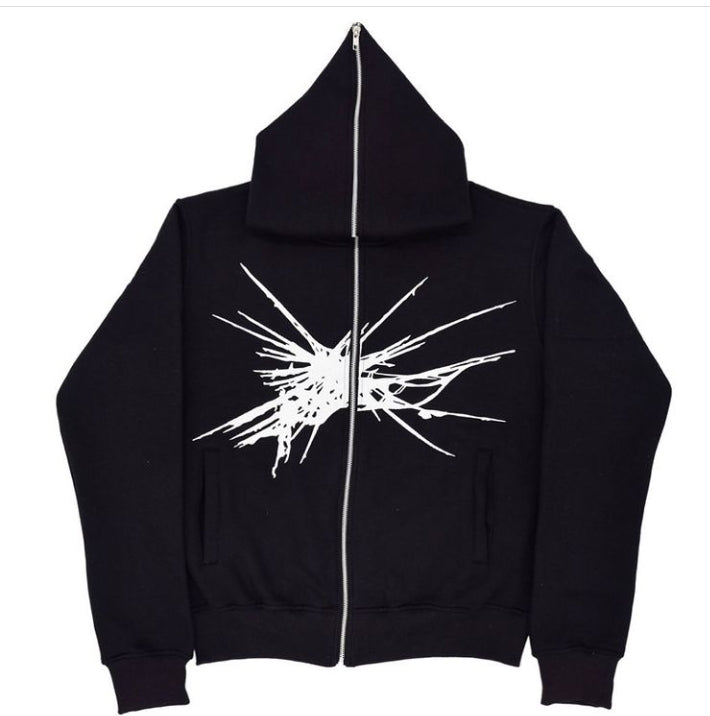 Full-zip Tangled Web Logo hoodie